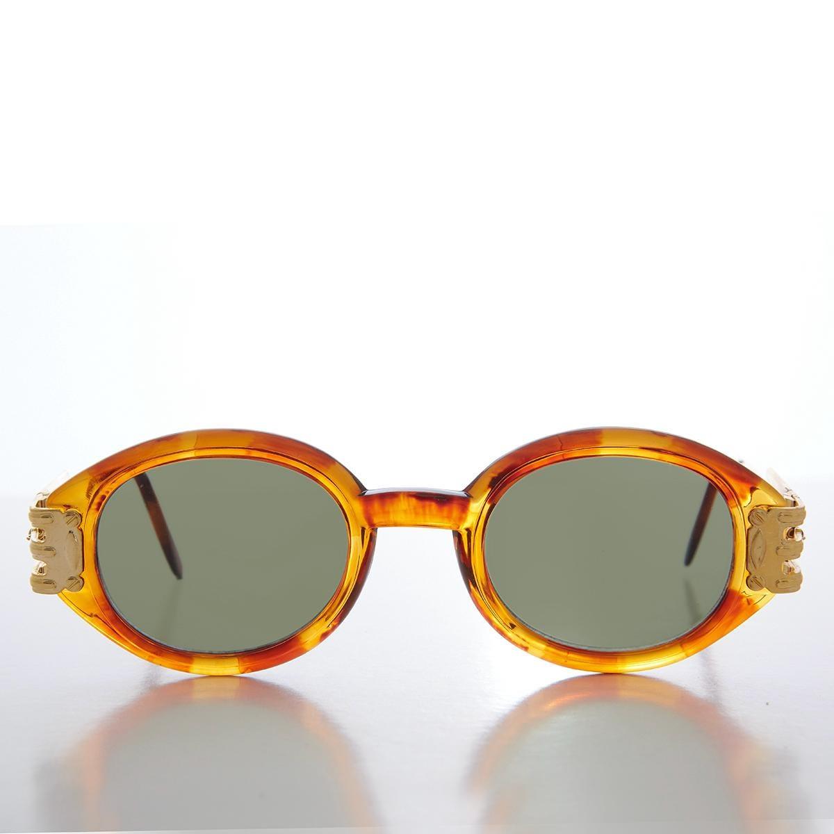 美国代购Sunglasses 古着工业风椭圆形90年代防紫外线太阳眼镜