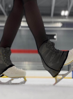 美国代购Tights◇手作黑色网眼套靴比赛紧身裤俄罗斯花样滑冰服