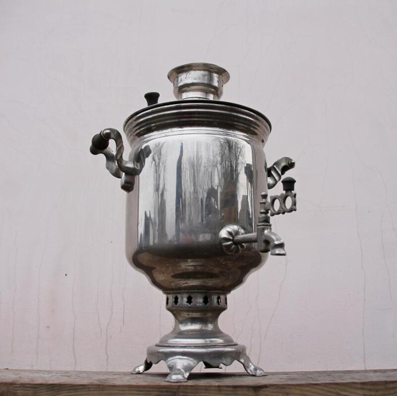 海外代购Samovar◇古着1970年代老式苏联收藏木柴炭火茶炊茶壶