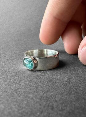 925纯银戒指蓝色帕拉伊巴碧玺