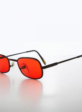 美国代购古着复古长方形太阳镜