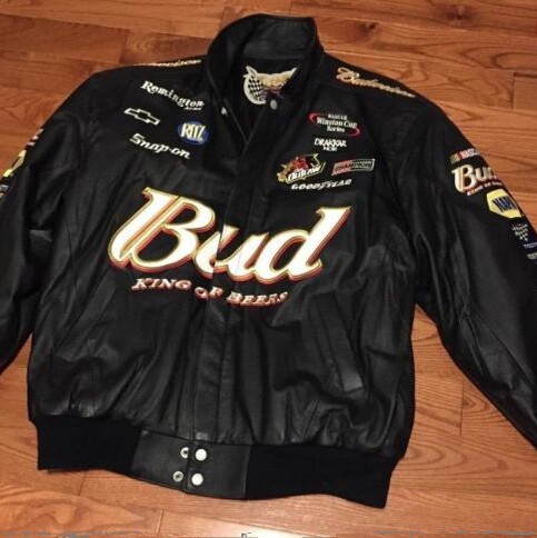 美国代购LEATHER ▼古着经典黑色刺绣字母按扣赛车摩托车皮衣夹克