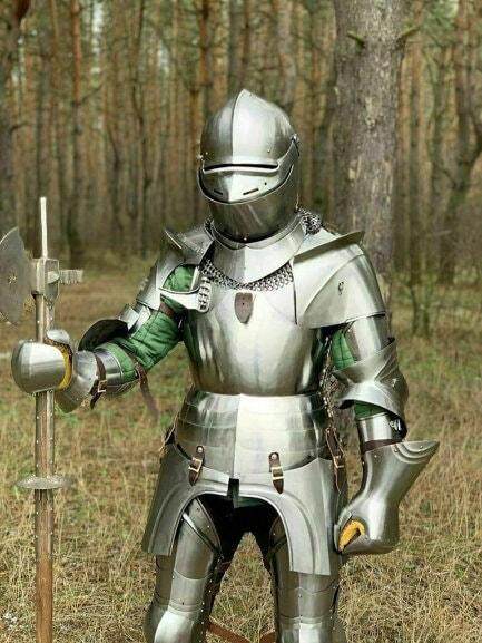 海外代购Armor㊣ 手作角色扮演中世纪哥特式18号钢骑士盔甲套装