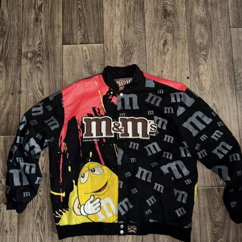 美国代购Racing◇古着复古经典正品卡通M豆糖果人纳斯卡赛车夹克