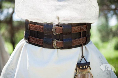 海盗压花真皮皮带Cosplay演出