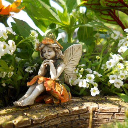 美国代购 Fairy◇手作微型童话花园阳光仙子雕像可爱精美家居摆件