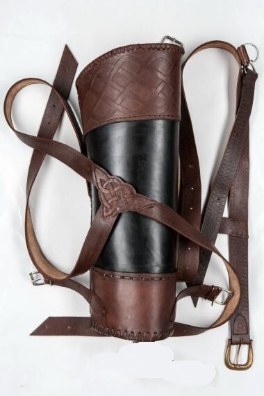 Quiver㊣乌克兰代购 手作仿古梦幻中世纪皮革箭囊箭袋cosplay道具
