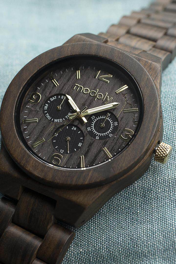 美国代购㊣ wooden手作别致精美木质石英石自定义雕刻腕表手表