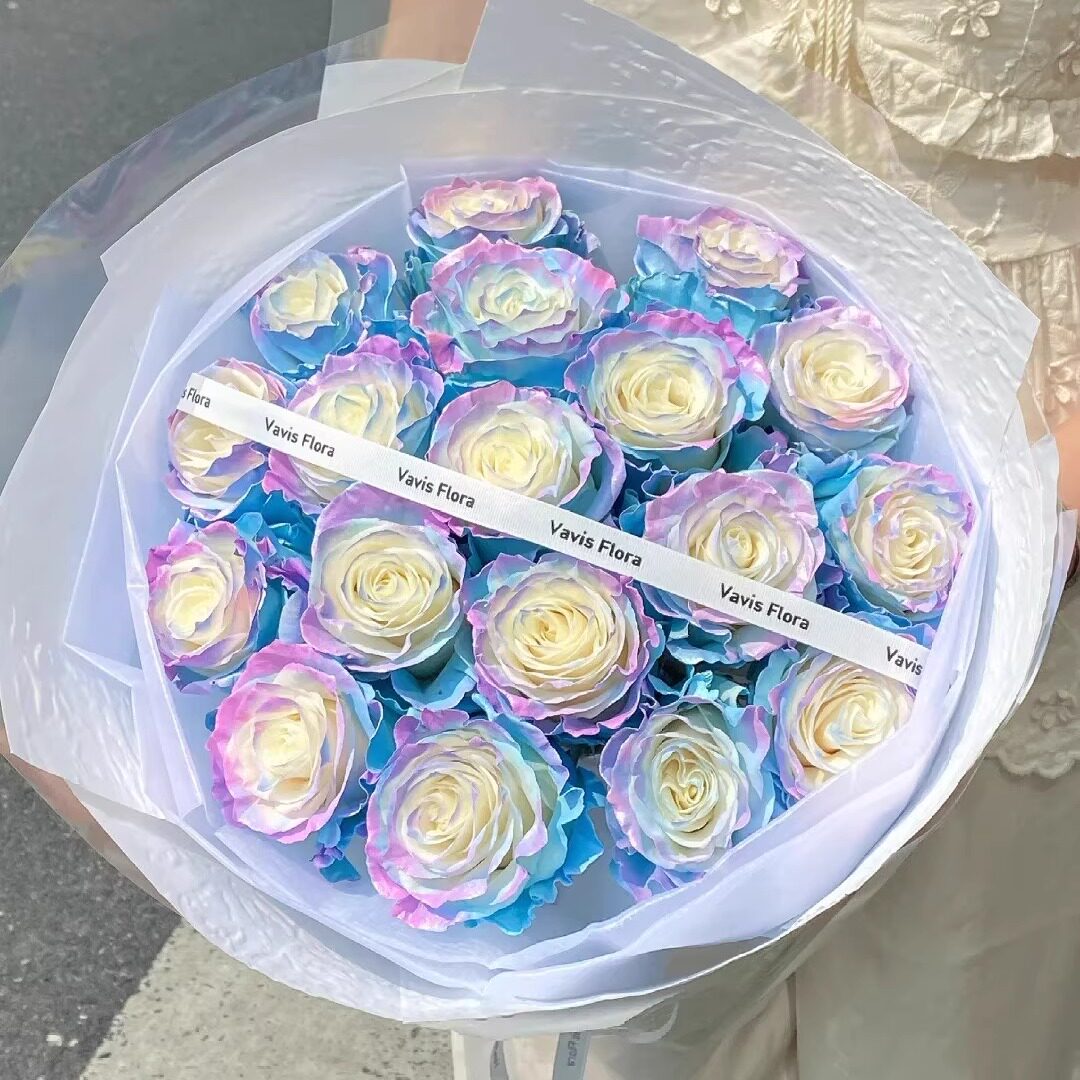 厄瓜多尔进口高端鲜花全国染色Fairy tale童话玫瑰花精品花10支