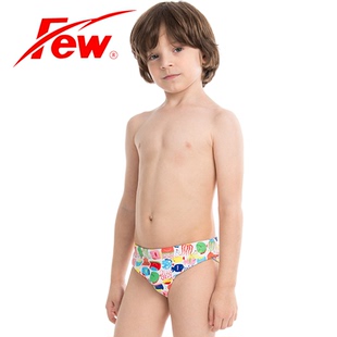 训练比赛泳裤 few飘牌M2136型号男童可爱卡通三角速干游泳裤 专业