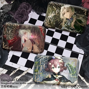 塞维尔梅斯玛丽安娜吧唧3.0纸信圈儿双闪徽章方形同人谷子