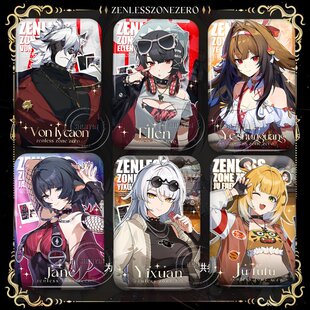 叶瞬光杜若吧唧双闪方形艾莲莱卡恩联动周边同人谷子徽章挂饰送人