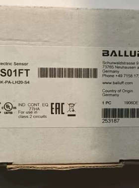 议价巴鲁夫带背景消隐功能的漫反射传感器BOS01FT，全新