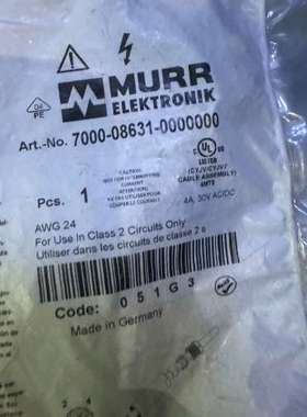 议价MURR穆尔连接器阀插头7000-08631-0000000