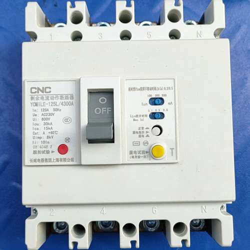 议价CNC长城4P100a漏保塑壳漏电保护开关 4线漏电电保空开