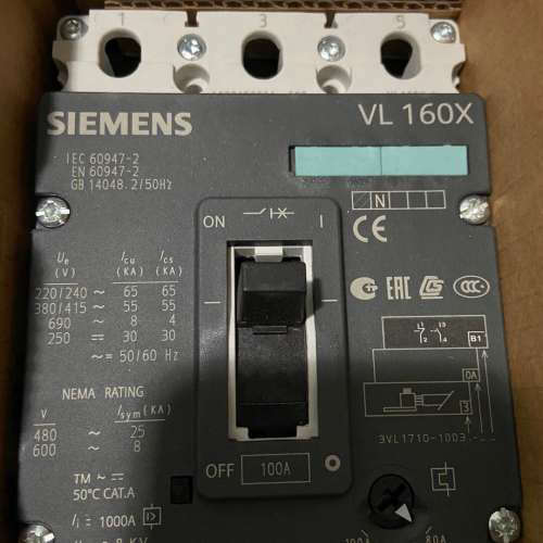 议价塑壳断路器 3VL1710-1DD33-0AA0 3V