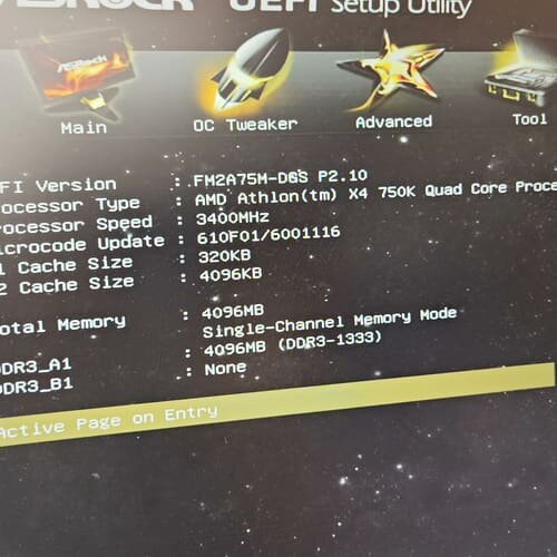 议价华擎FM2A75M一DGS主板带AD750KCpu4G内存一