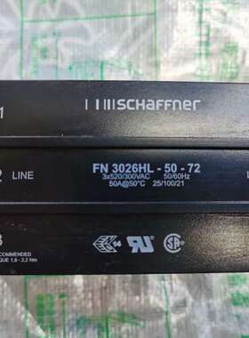 议价二手拆机SCHAFFNER夏弗纳三相电源滤波器，型号：FN3