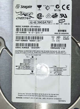 议价希捷ST318406LC SCSI接口  2001年1