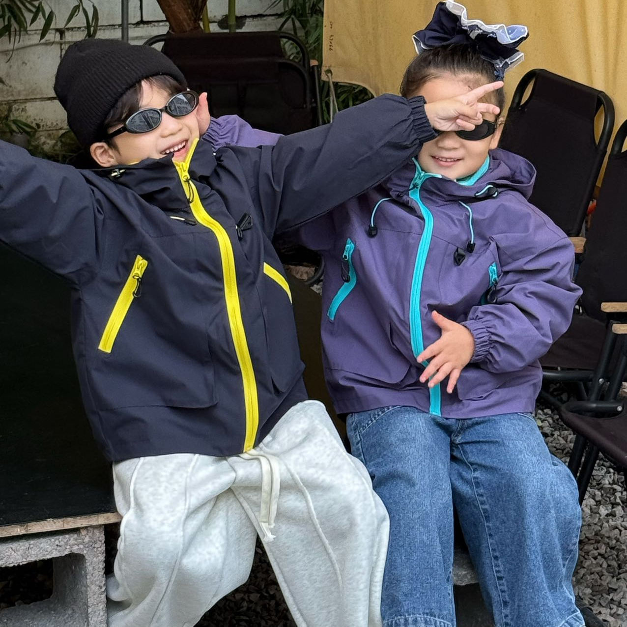 妙拉丁新款儿童韩版宽松冲锋衣