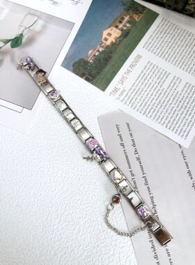 意大利模块手链应援赵露思定制名字字母转转小头星黛露DIY表带