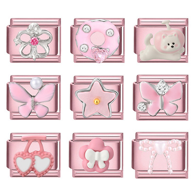 跨境Charms精致意大利多功能粉底创意可拼接DIY百搭模块手链饰品