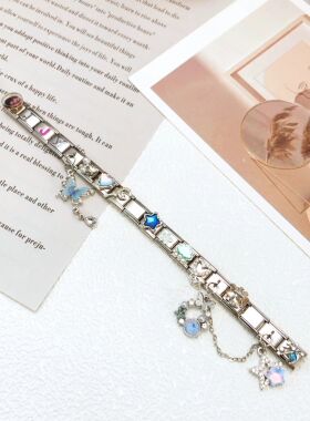 意大利模块手链应援鞠婧祎定制名字首字母转转小头星星蝴蝶吊坠