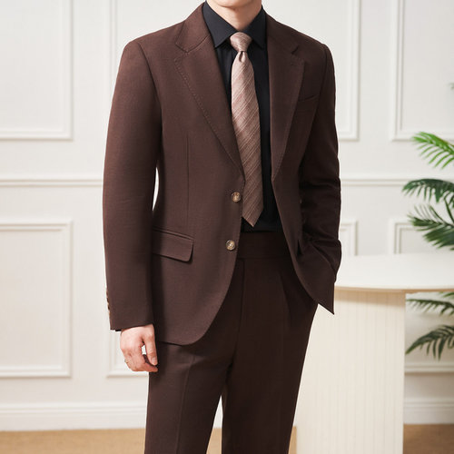 双扣西装结婚礼服西服职业正装男