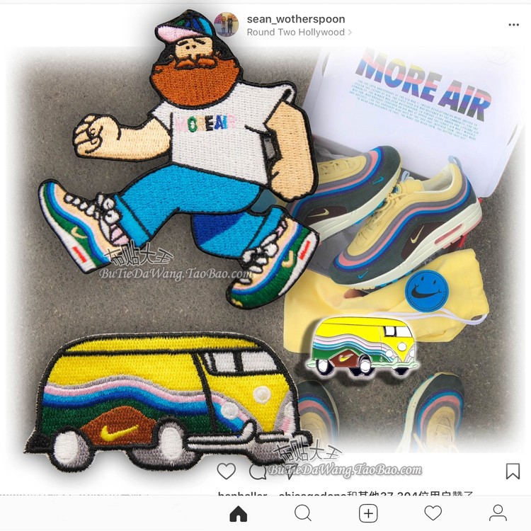 AirMax 灯芯绒 热血街舞团 DIY刺绣布贴 潮牌衣服个性鞋子补丁贴