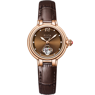 飞亚达柿柿如意倾城系列机械女表时尚镂空小众手表女