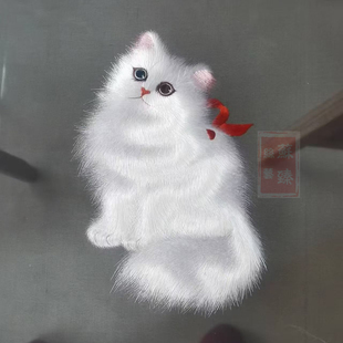 来图定制苏绣小动物纯手工刺绣精细绣高档双面绣单面绣猫狗