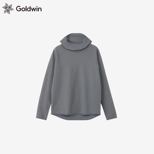 日本代购Goldwin新款华夫格连帽衫男女轻质长袖户外休闲保暖