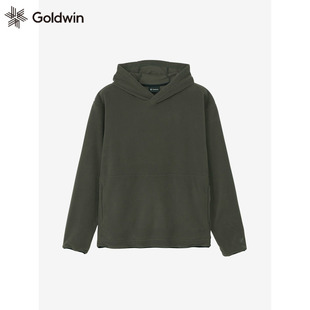 日本代购Goldwin微绒抓绒衣男士柔软保暖连帽卫衣夹克户外中间层