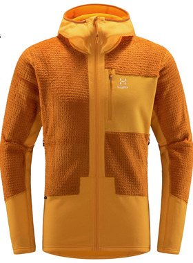 日本代购Haglofs火柴棍男士抓绒衣ROC Spitz连帽衫保暖透气冬季