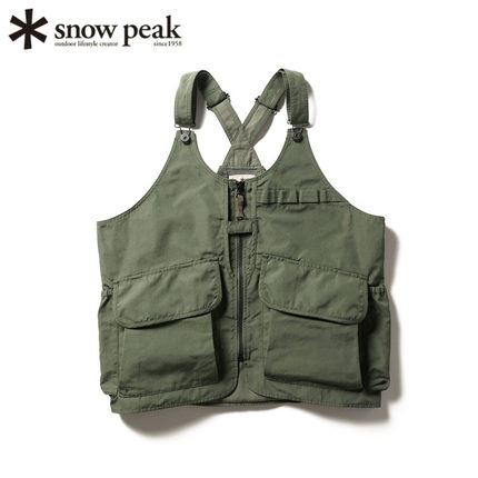 日本代购snowpeak雪峰户外露营背心马甲多口袋多功能登山旅行2026