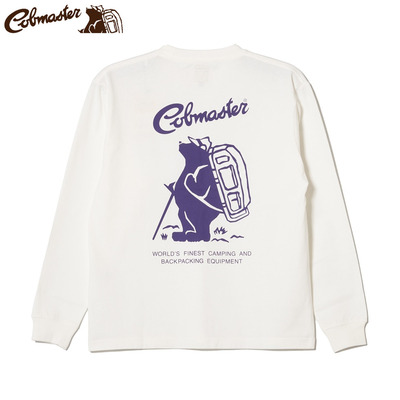 Cobmaster长袖T恤纯棉徽标图案