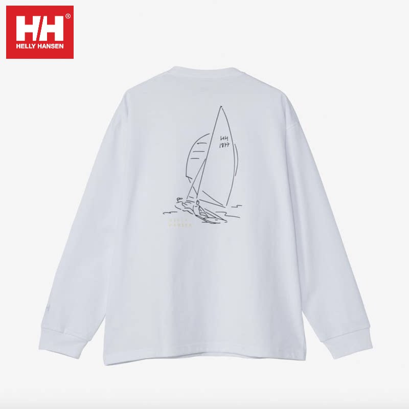 HH海丽汉森帆船钓鱼图案T恤卫衣
