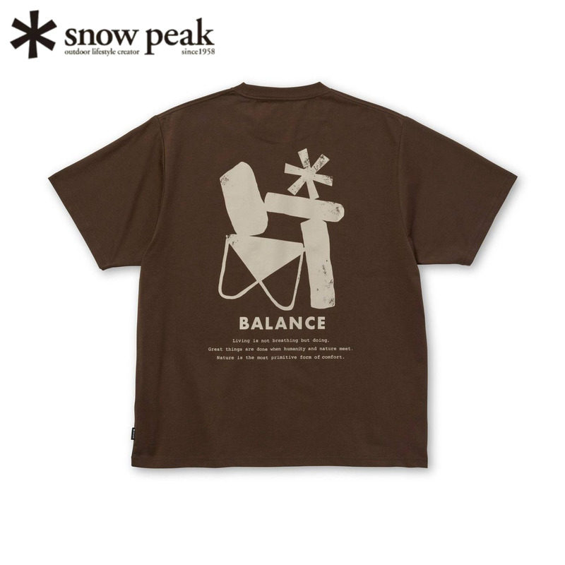 日本snowpeak雪峰短袖印花T恤夏