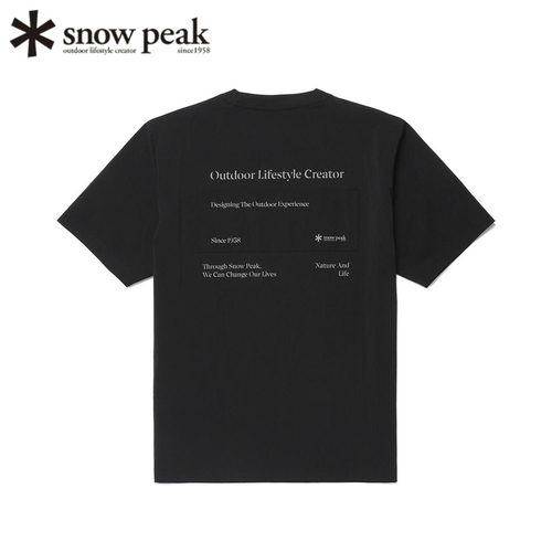 日本snowpeak雪峰圆领短袖T恤衫