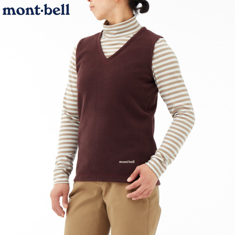 mont·bell马甲女抓绒背心保暖