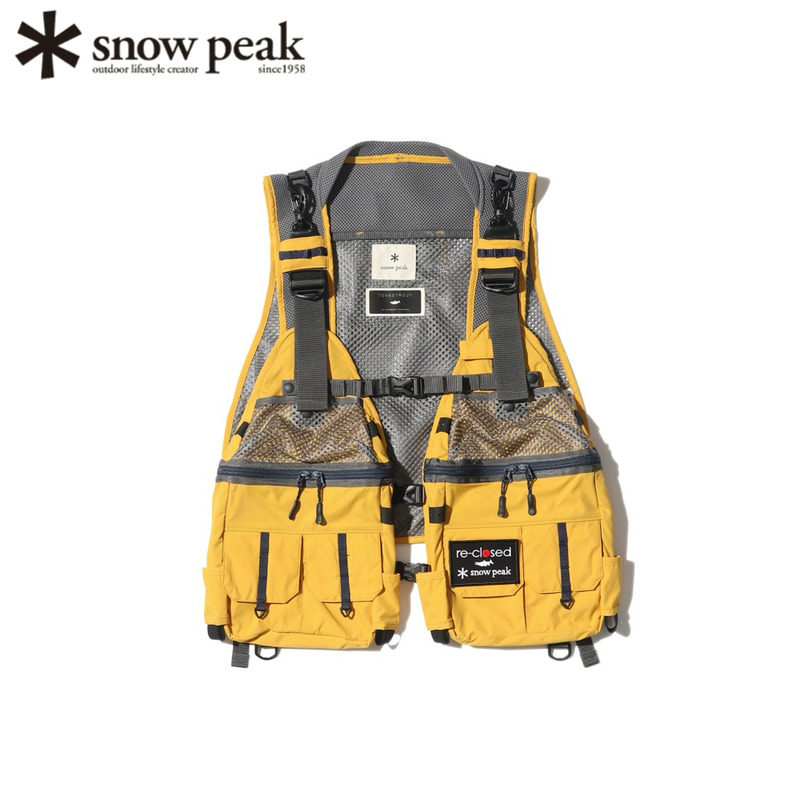 日本代购正品SnowPeak雪峰户外马甲钓鱼工装多口袋背心男防水耐磨
