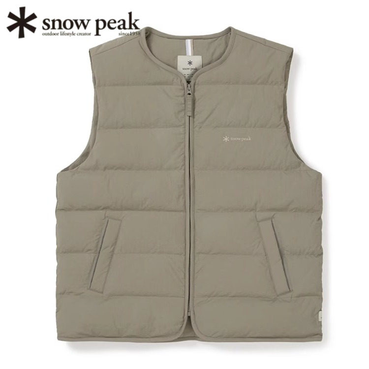 日本代购Snow Peak雪峰24年新款轻质羽绒背心马甲男士户外保暖