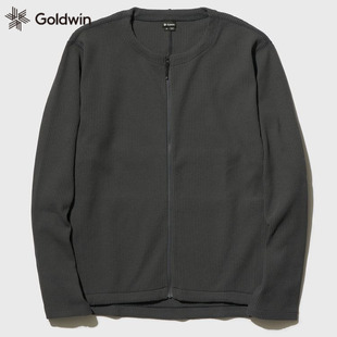 日本进口Goldwin华夫格拉链开衫T恤男士WF Light吸汗透气速干长袖