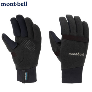 日本代购montbell钓鱼手套25年新款冬季厚款防风保暖可露指