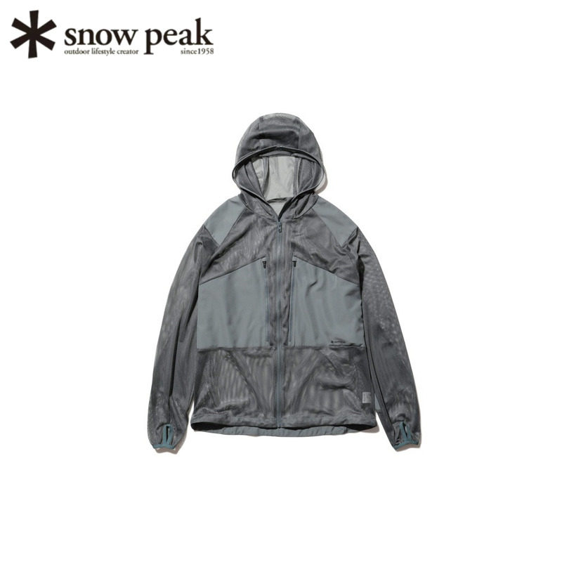 日本代购SnowPeak雪峰户外防虫夹克外套男女夏季防蚊网眼透气衣服