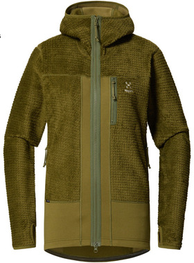 日本代购Haglofs火柴棍新款女士连帽抓绒衣Vassi户外登山滑雪保暖