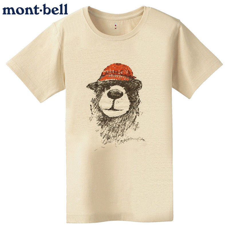 montbell梨皮棉短袖T恤户外舒适