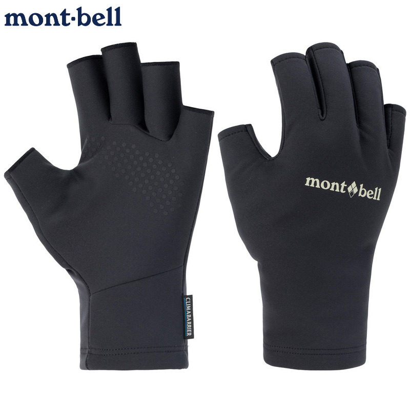 montbell钓鱼手套露指防风保暖