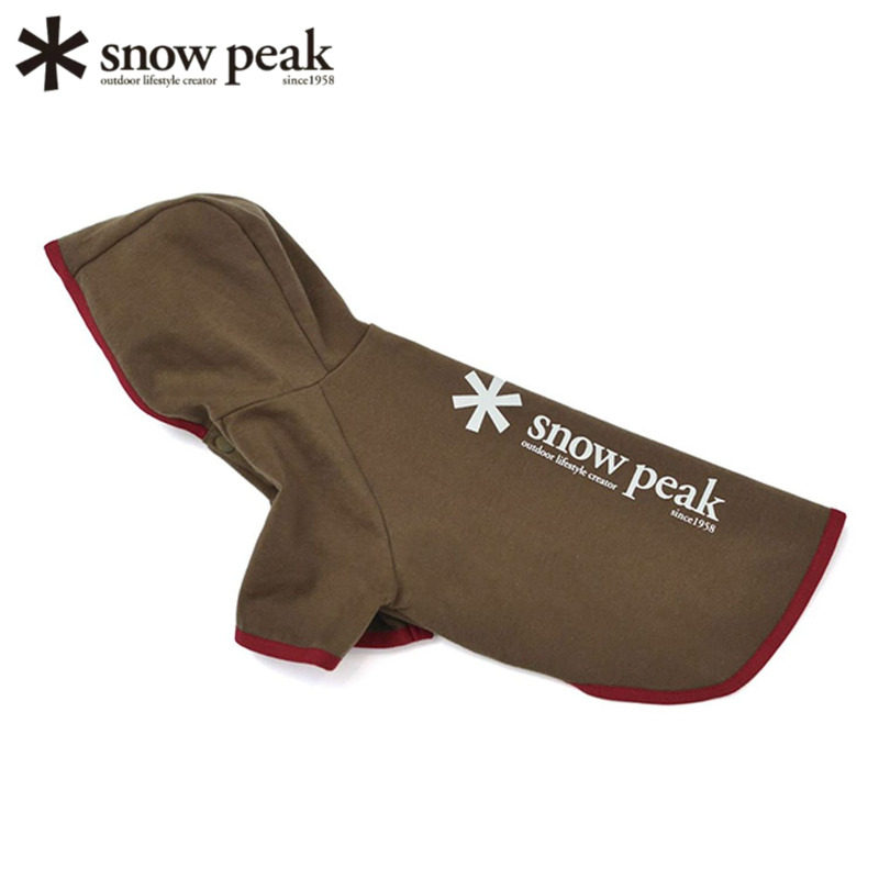 日本snowpeak雪峰logo狗狗连帽衫