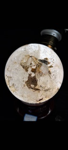 特价 喜马拉雅老矿开窗骸骨水晶球16.6厘米6370克